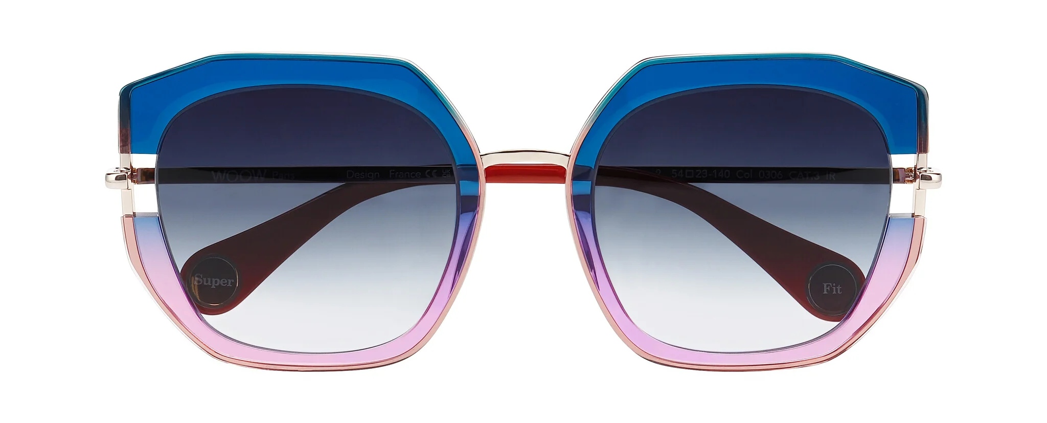 GRADIENT BLUE ON RED TO PURPLE