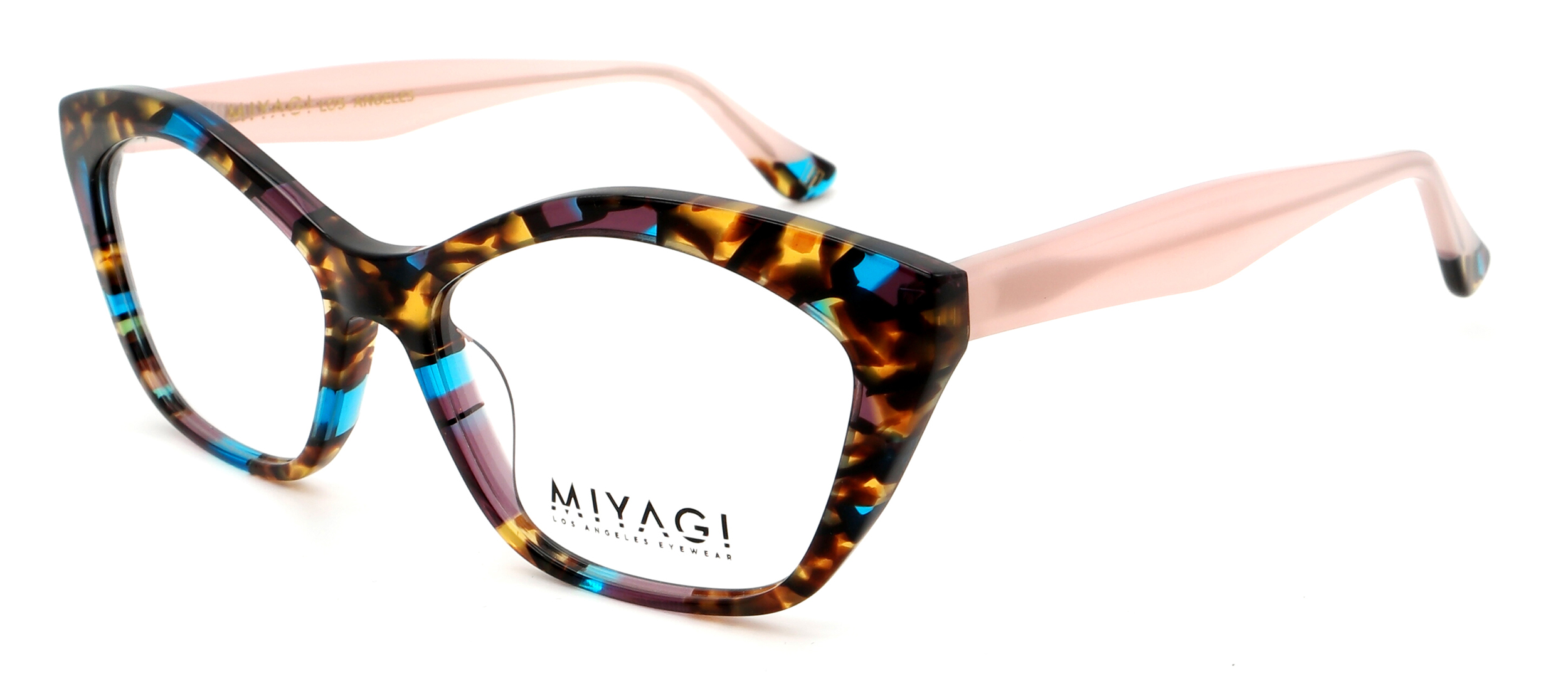 BLUE MULTI LIGHT PINK TEMPLES