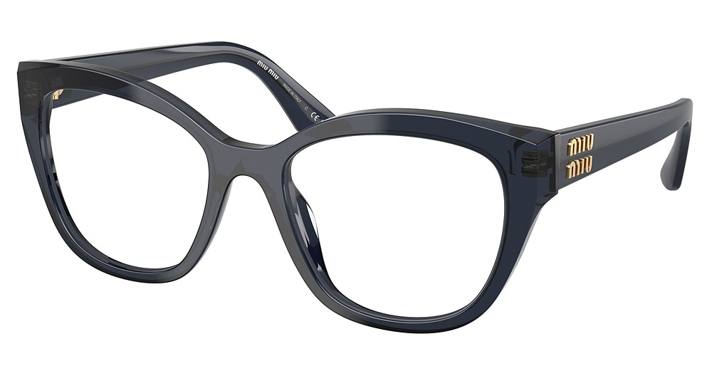 Miu Miu MU 05XV cateye eyeglasses in Blue Trasparent