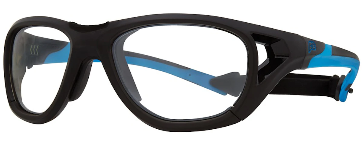 Matte Black/Cyan / Clear With Silver Flash Mirror