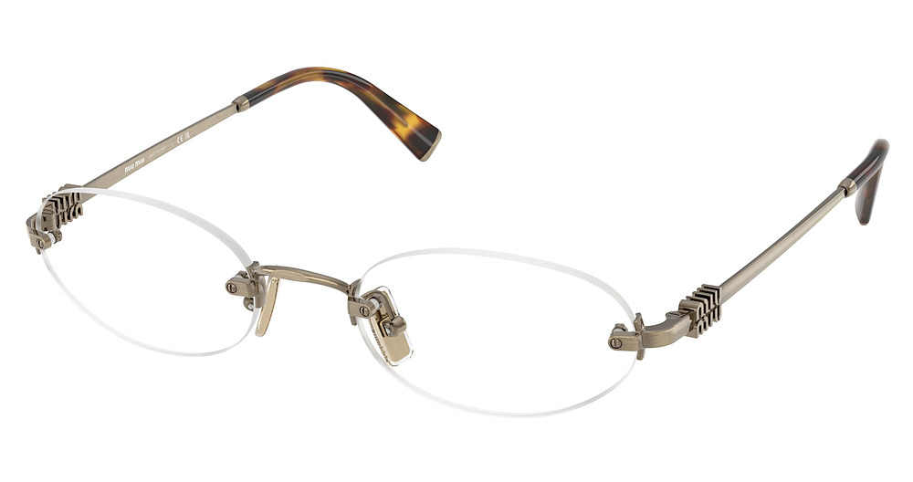 Miu Miu MU 53WV round eyeglasses in Old Gold
