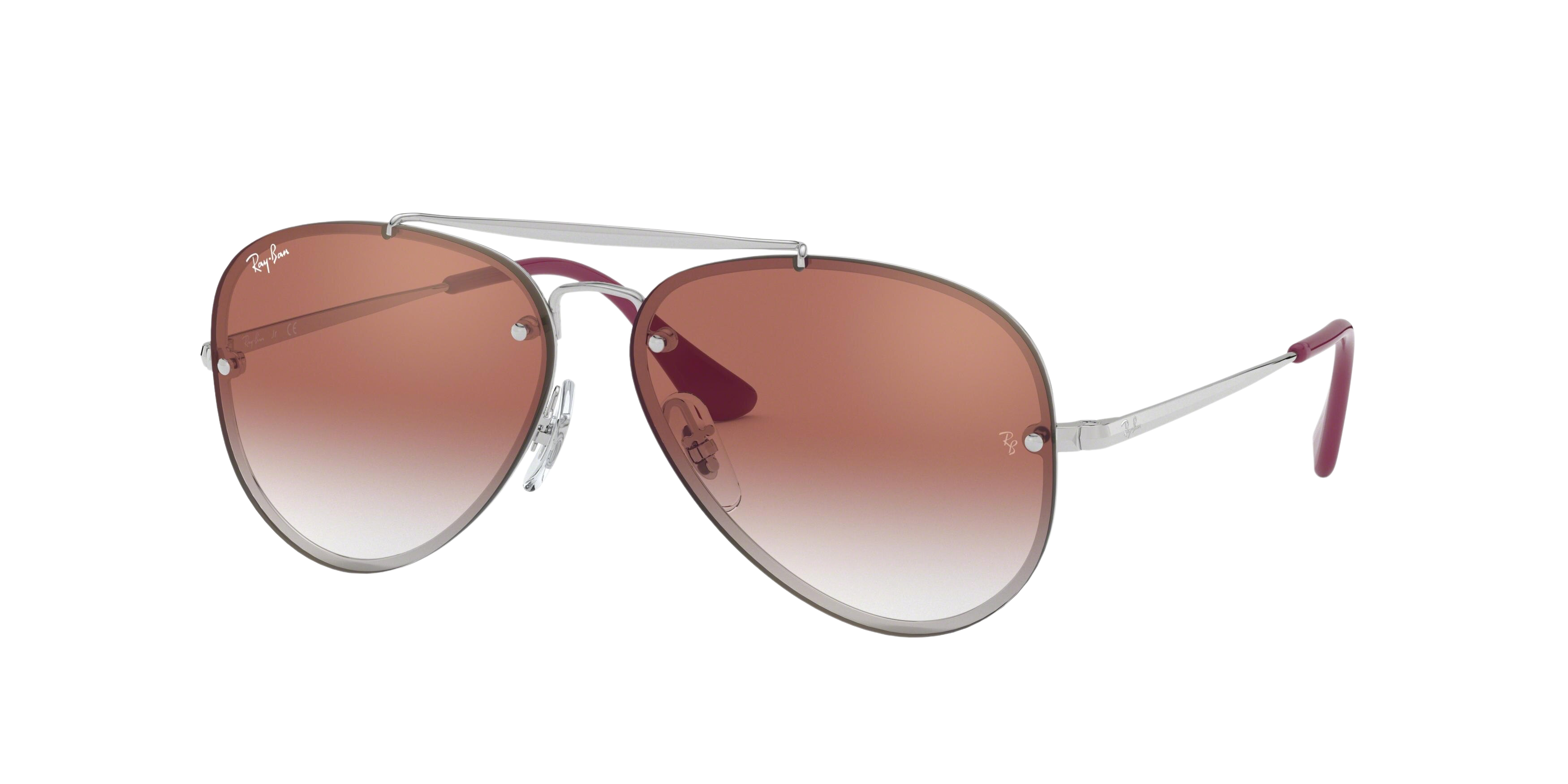 Ray-Ban RJ9548SN round sunglasses in Silver