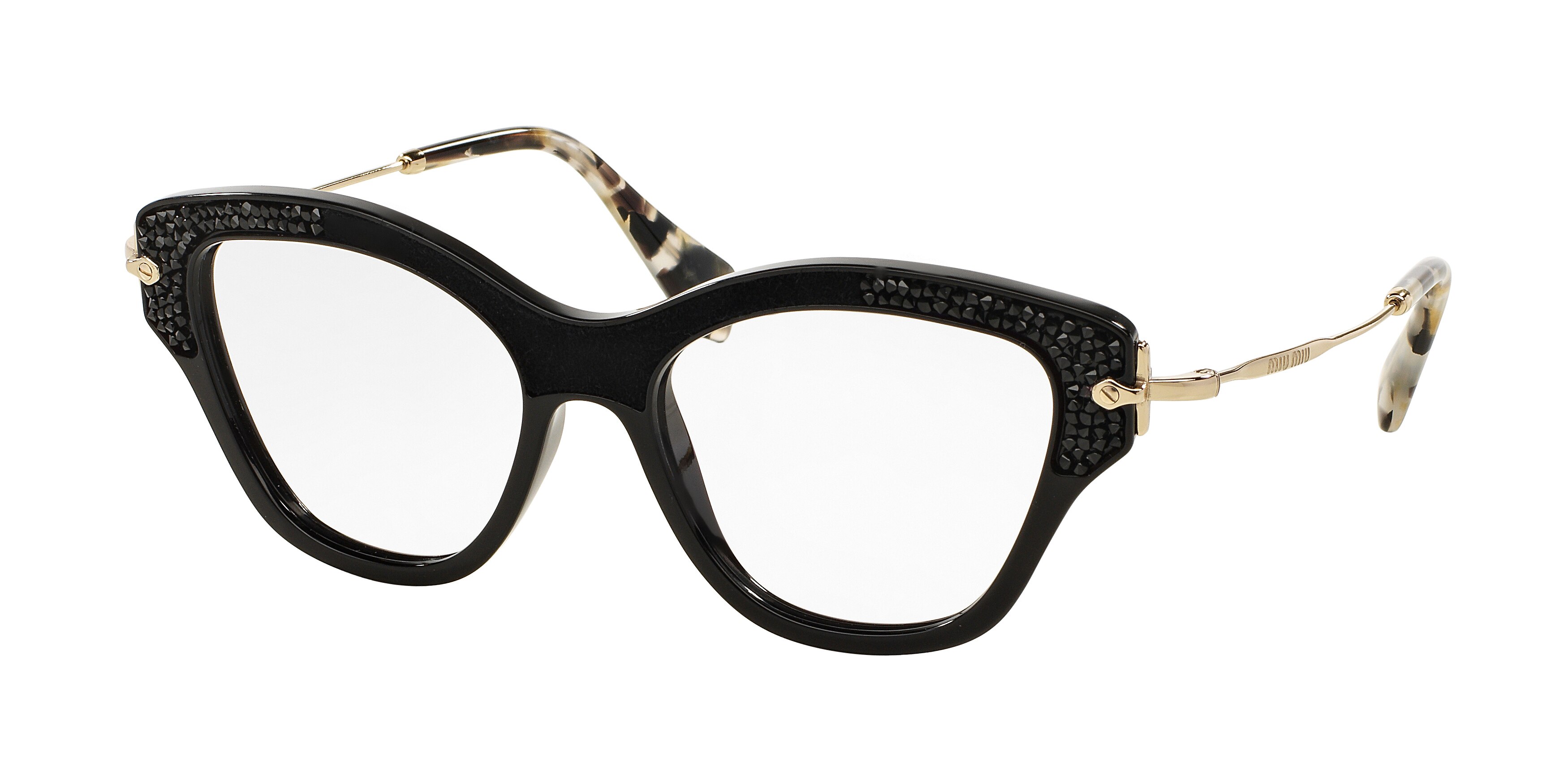 Miu Miu MU 07OV square eyeglasses in Black