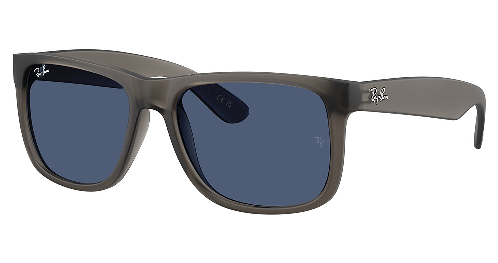 Ray-Ban RB4165F JUSTIN round sunglasses in Opal Grey/Dark Blue