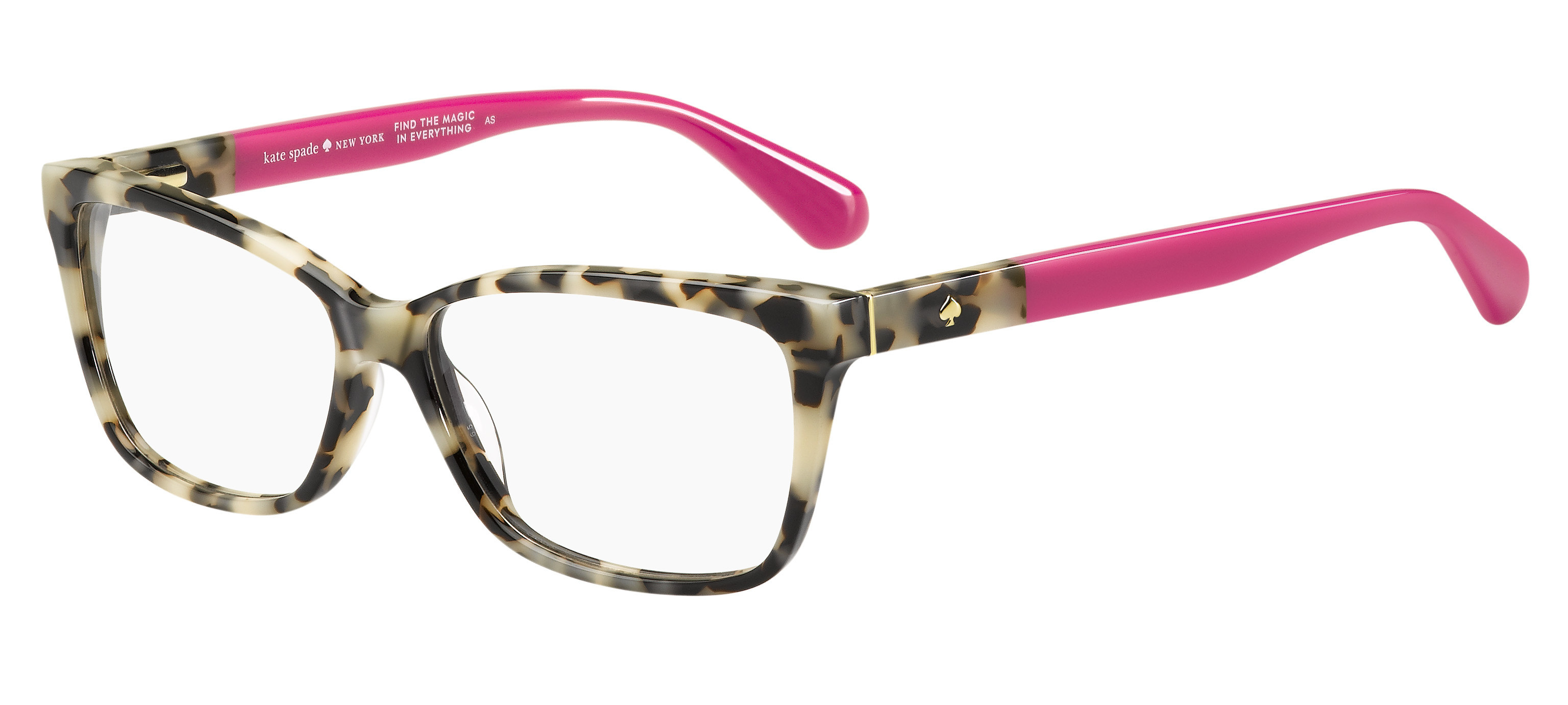 Kate Spade Camberly rectangle eyeglasses in Havana Pink