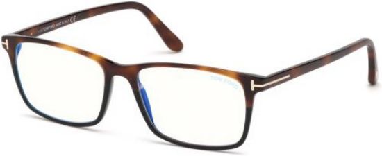 Shiny Medium Havana & Black, Rose Gold "t" Logo / Blue Block Lenses
