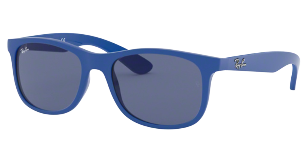 Ray-Ban RJ9062S square sunglasses in Matte Blue/Dark Blue