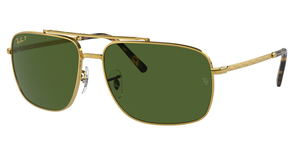 Ray-Ban RB3796 aviator sunglasses in Legend Gold/Polarized Dark Green