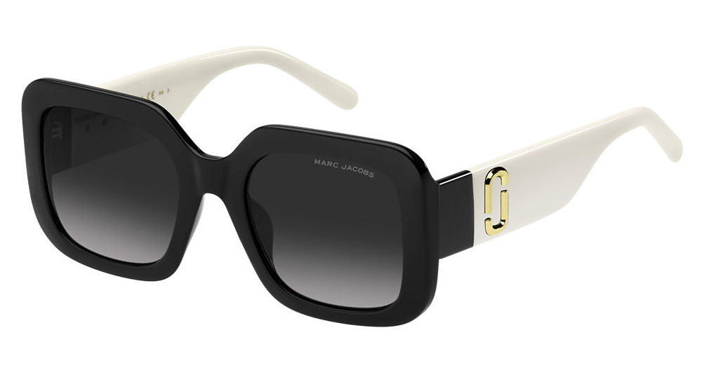 Marc Jacobs MARC 647/S/US square sunglasses in Black Whte/Dark Grey Shaded