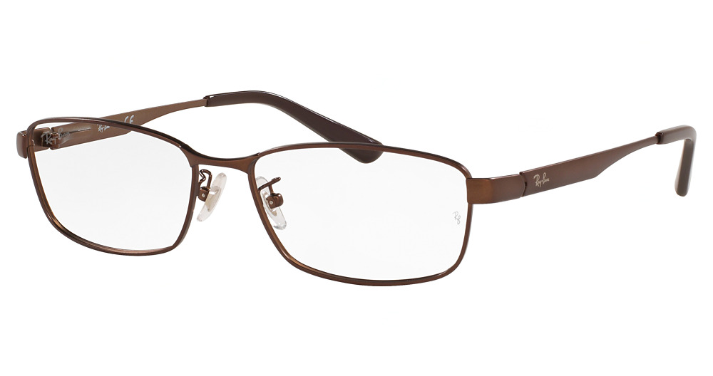 Ray-Ban RX6452D rectangle eyeglasses in Matte Brown