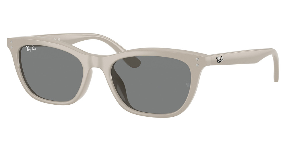 Ray-Ban RB4474D round sunglasses in Beige/Dark Grey