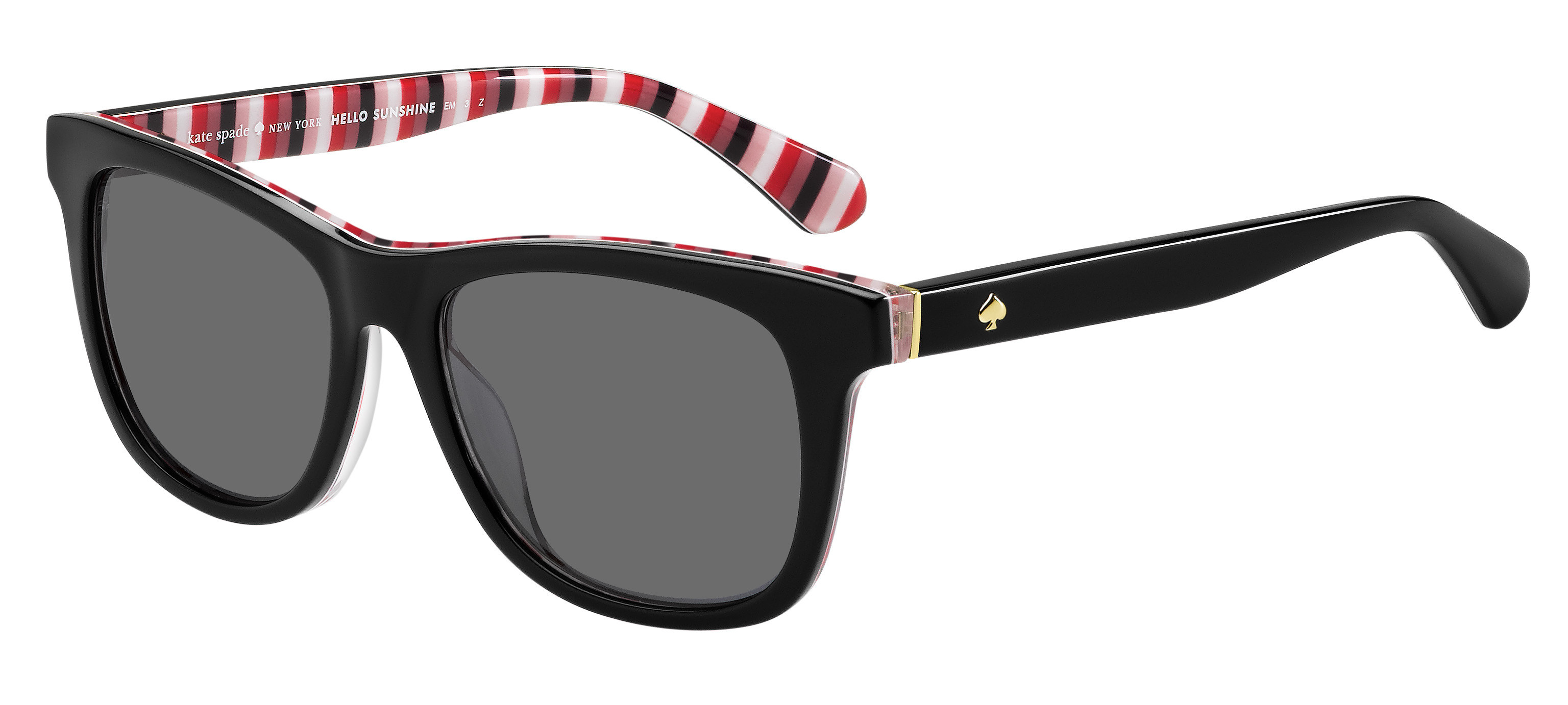 Kate Spade Charmine/S rectangle sunglasses in Black (M9 Grey Pz)