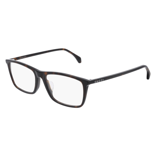Gucci GG0758OA rectangle eyeglasses in Havana Havana Transparent