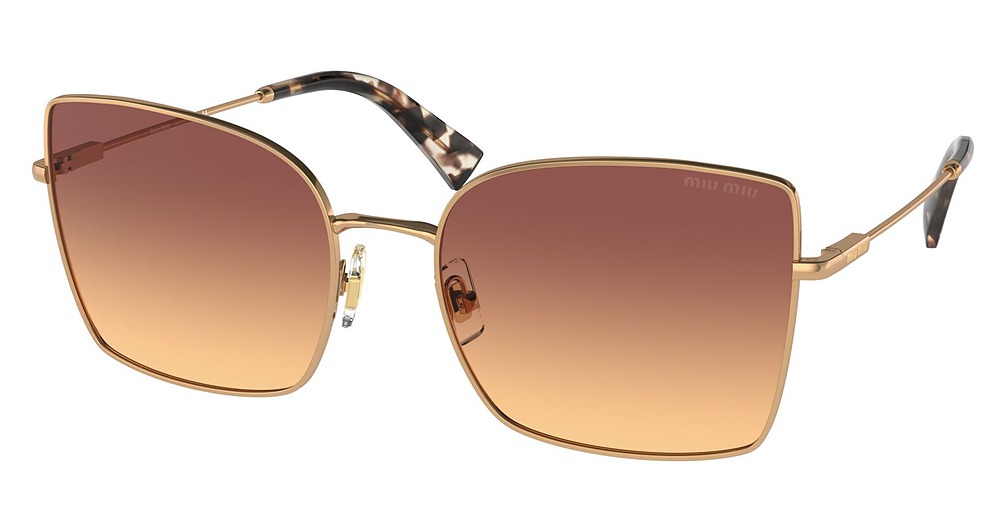 Miu Miu MU 51WS cateye sunglasses in Antique Gold/Orange Gradient Violet