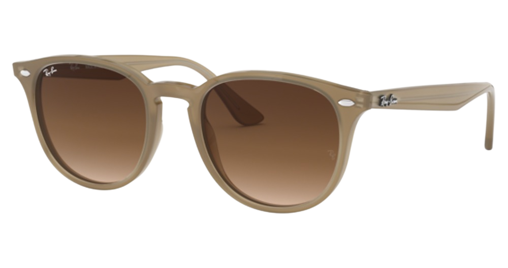 Ray-Ban RB4259 round sunglasses in Opal Beige/Brown Gradient Dark Brown