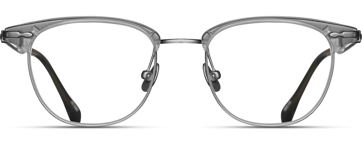 Matte Grey Crystal / Antique Silver