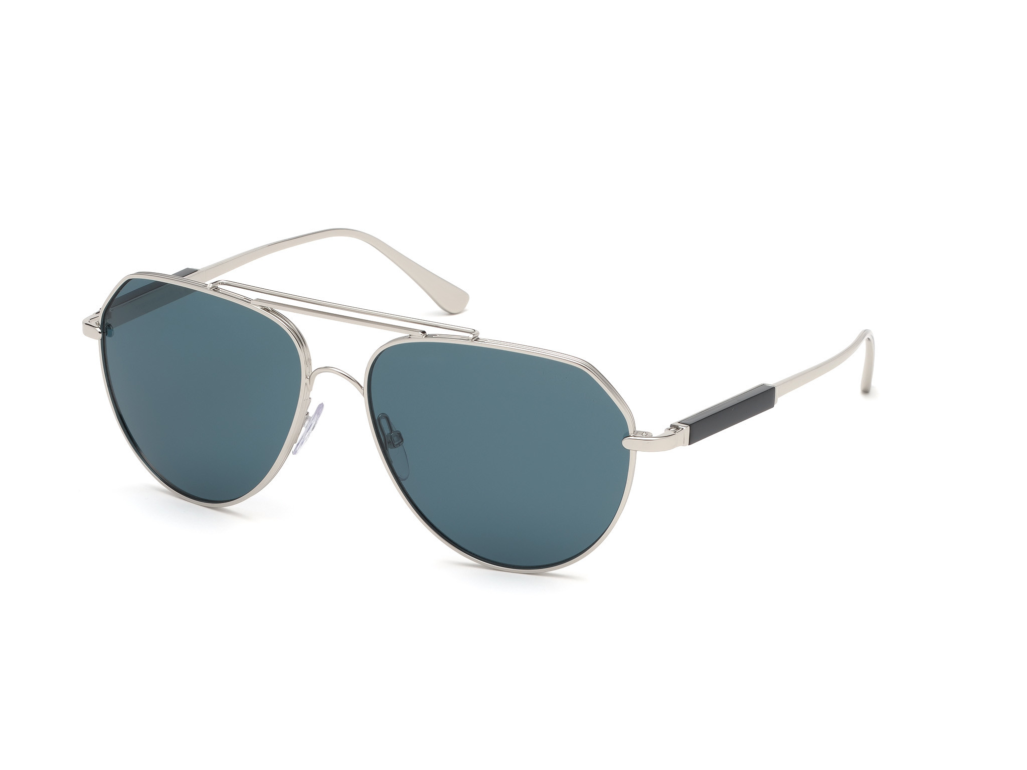 Palladium, Shiny Black Acetate Temple Detail/ Dark Teal Lenses