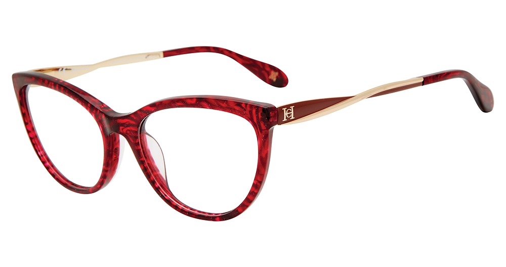 Carolina Herrera VHN579C cateye eyeglasses in Red 09 Nk