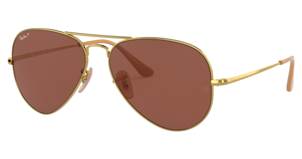 Ray-Ban RB3689 AVIATOR METAL II aviator sunglasses in Arista/Purple