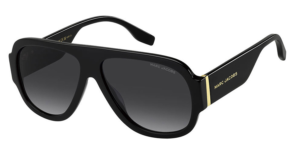 Marc Jacobs MARC 843/S aviator sunglasses in Black/Dark Grey Shaded