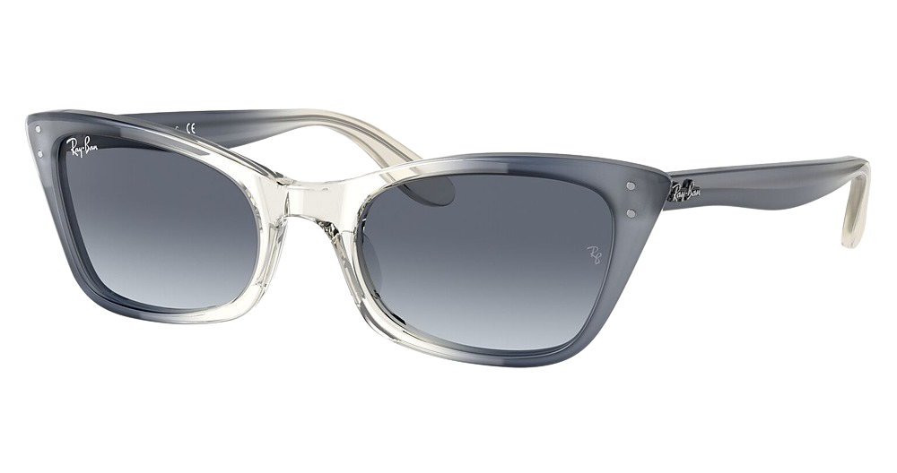 Ray-Ban RB2299 LADY BURBANK cateye sunglasses in Transparent Blue/Blue Gradient Grey
