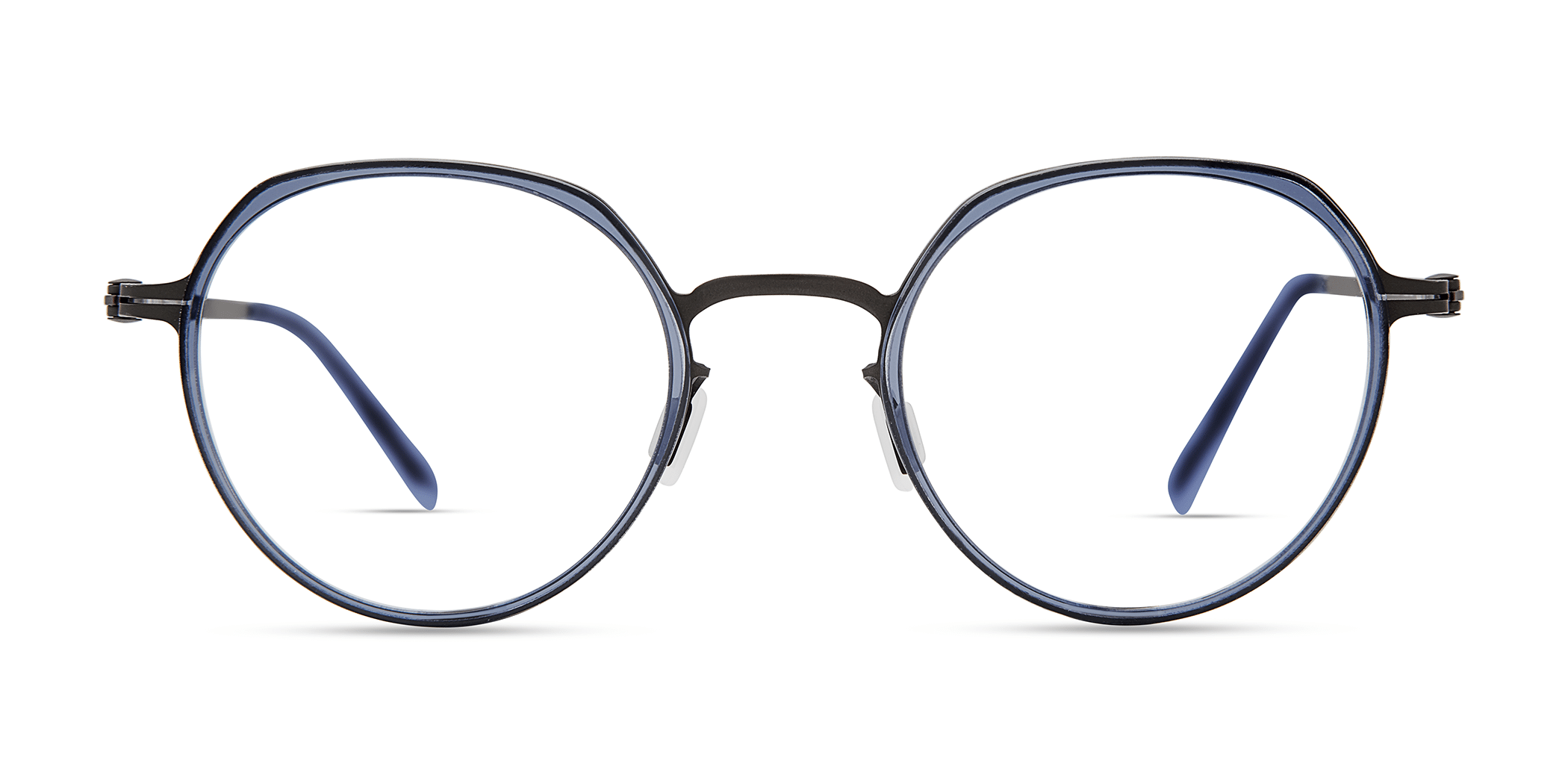 Modo 4420 round eyeglasses in Shiny Navy