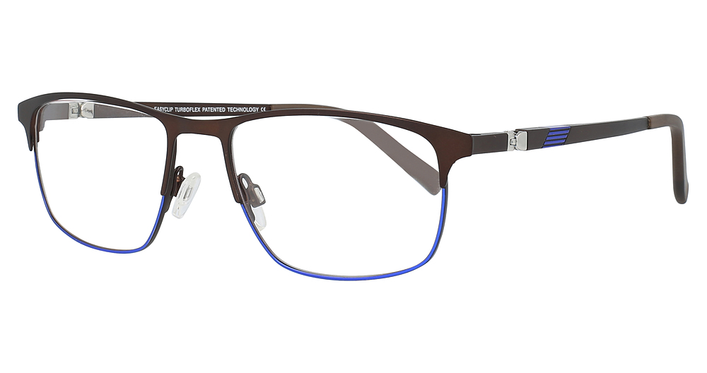 Matt Dark Brown & Shiny Blue