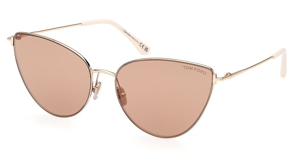 Tom Ford FT1005 cateye sunglasses in Gold/Brown Mirror