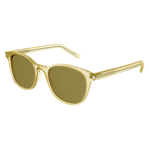 Saint Laurent SL 527 ZOE round sunglasses in Yellow Yellow Green/Green