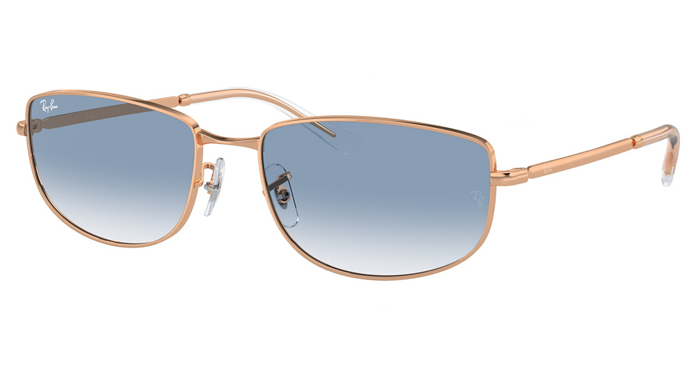 Ray-Ban RB3732 sunglasses in Rosegold/Clear Gradient Blue