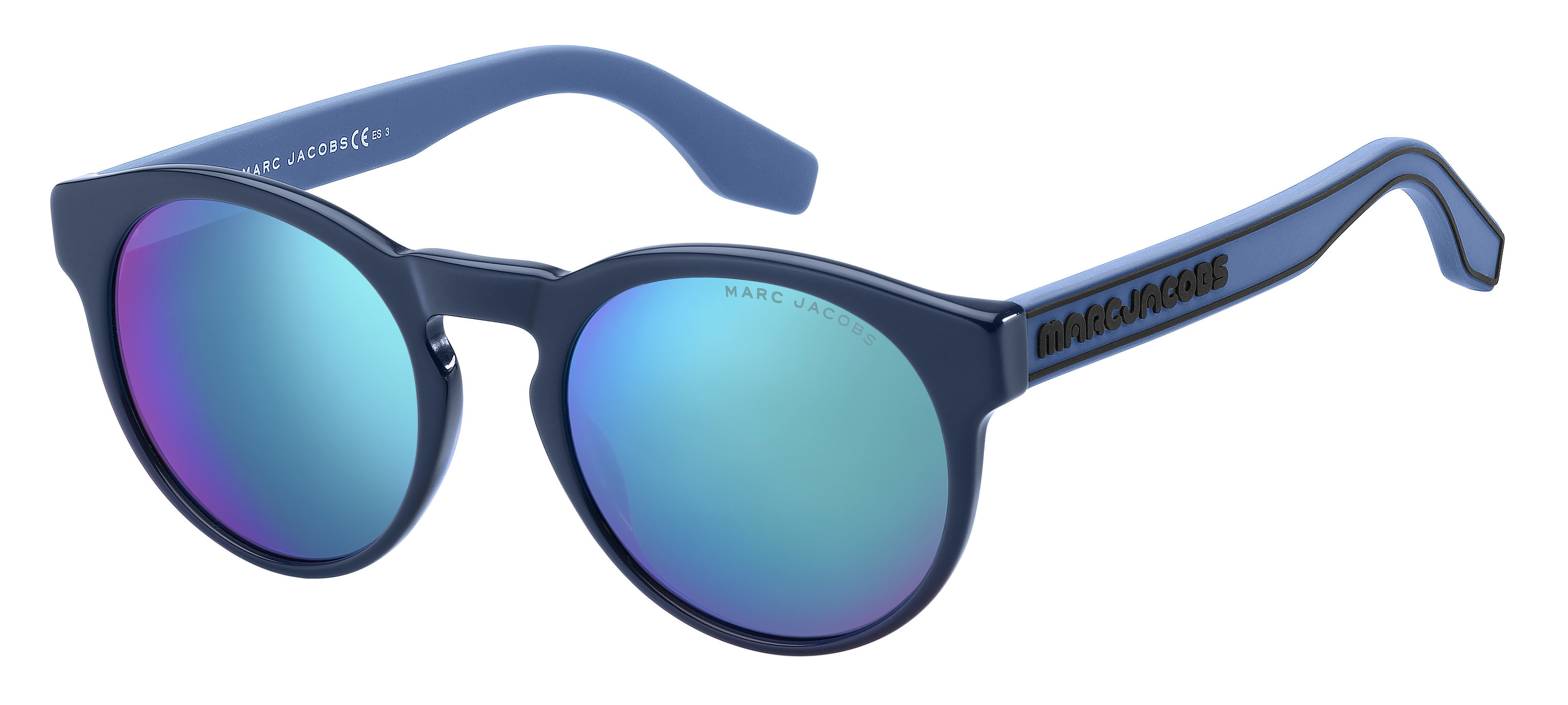 Marc Jacobs Marc 358/S square sunglasses in Blue (T5 Mirror Green)