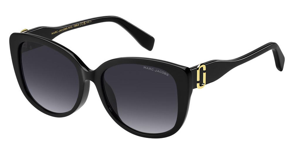 Marc Jacobs MARC 791/F/S cateye sunglasses in Black/Dark Grey Shaded