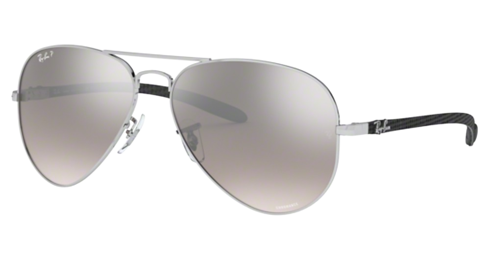 Ray-Ban RB8317CH aviator sunglasses in Silver/Grey Mirror Silver