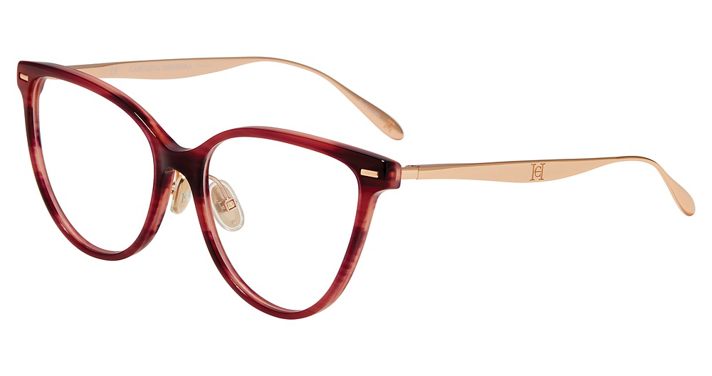 Carolina Herrera VHN602M cateye eyeglasses in Burgundy 06 Ys