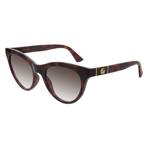 Gucci GG0763S cateye sunglasses in Havana Havana Brown/Cr 39