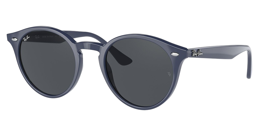 Ray-Ban RB2180 round sunglasses in Blue/Dark Grey