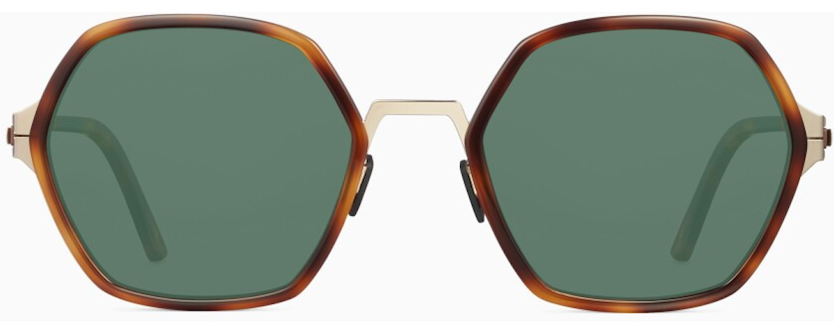 light gold w/ light tortoise / green