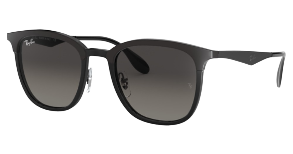 Ray-Ban RB4278 square sunglasses in Black on Matte Black