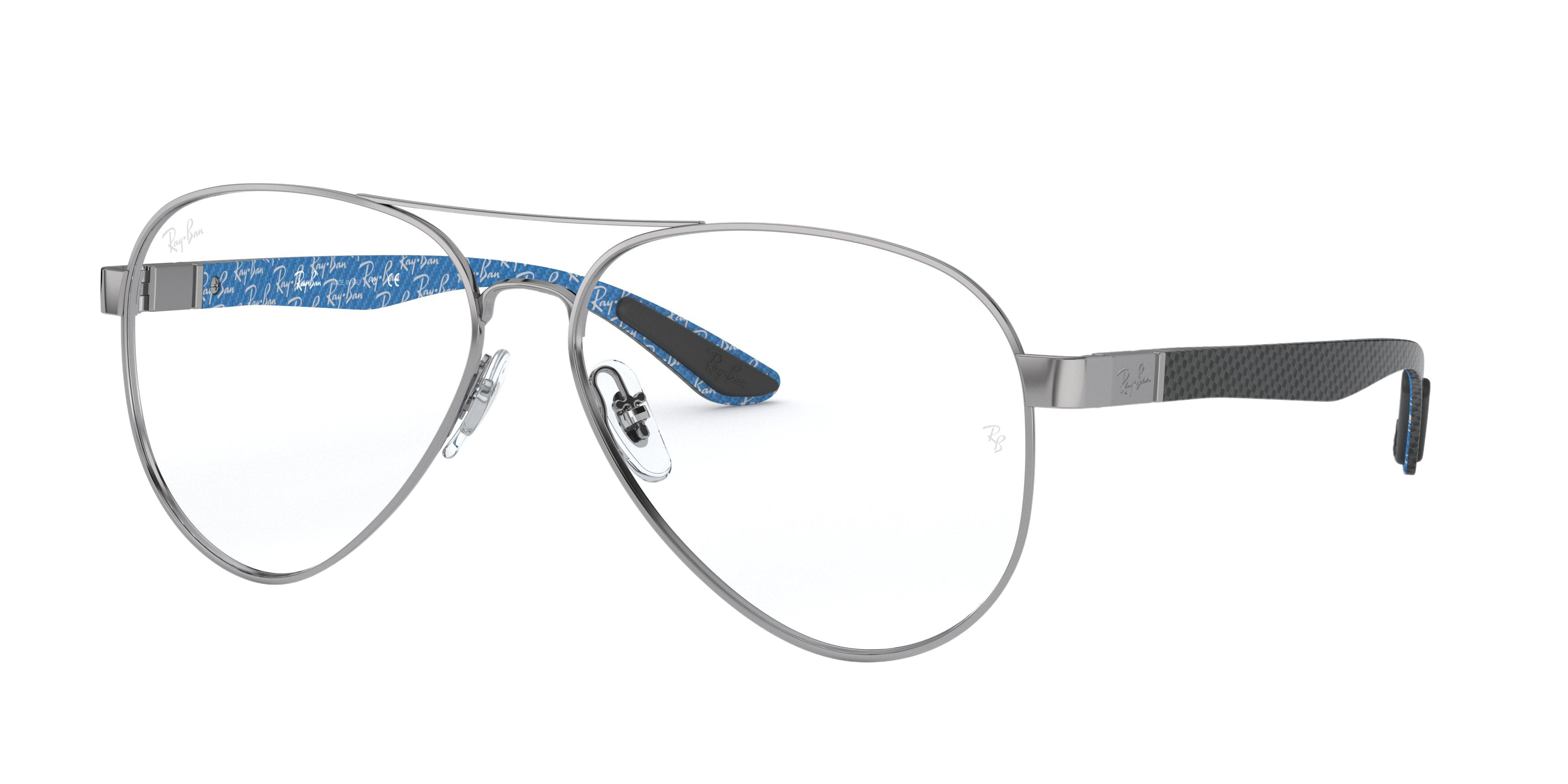 Ray-Ban RX8420 square eyeglasses in Gunmetal