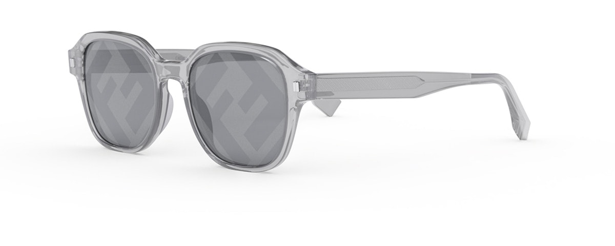 Shiny Transparent Light Grey, Lenses Smoke + silver mirror (FF smoke)