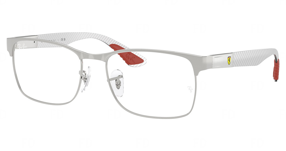 Ray-Ban RX8425M round eyeglasses in Matte Silver on Silver