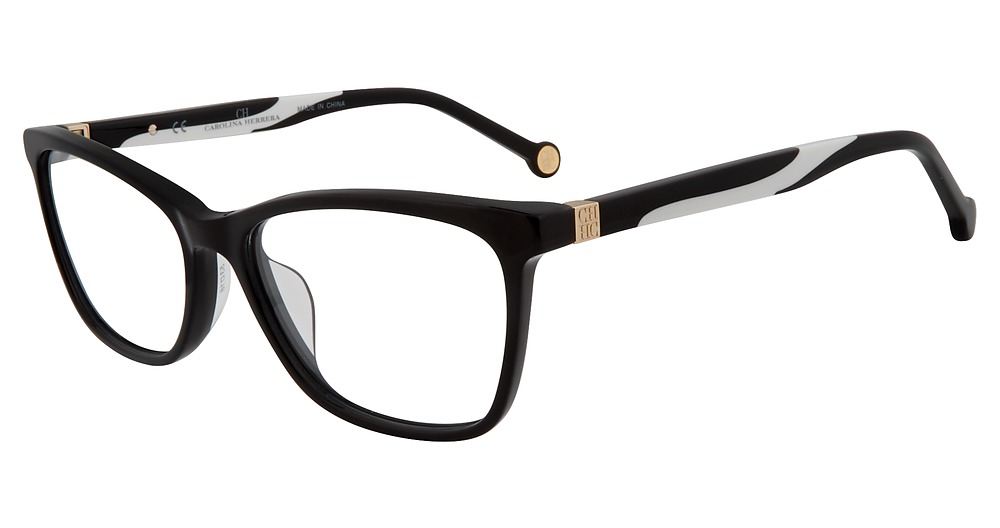 Carolina Herrera VHE771K cateye eyeglasses in Black 700 Y