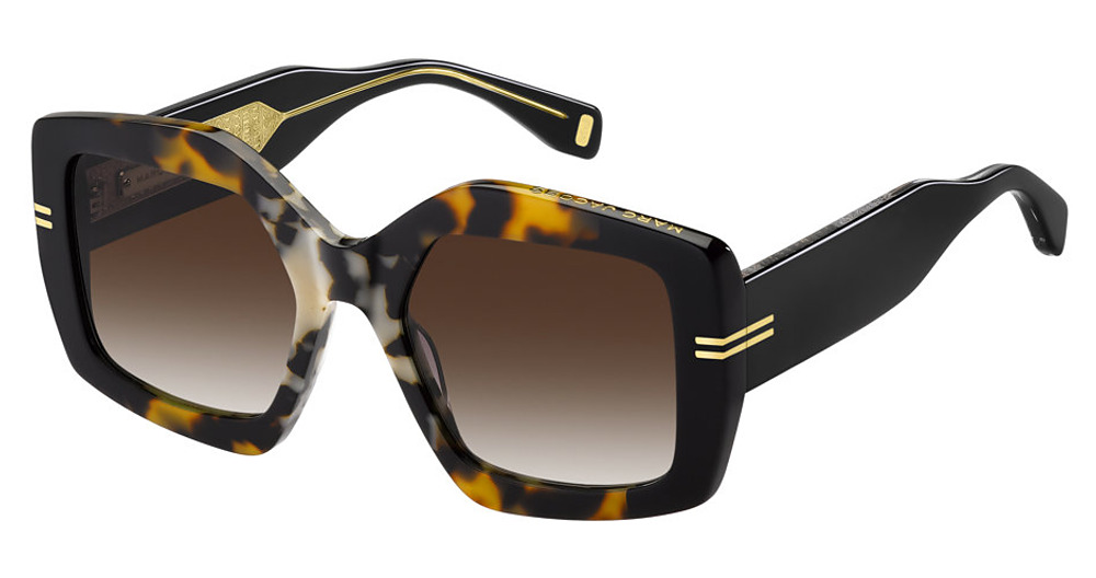 Marc Jacobs MJ 1109/S irregular sunglasses in Havana/Brown Shaded