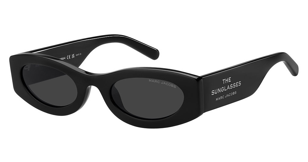 Marc Jacobs MARC 858/G/S/US round sunglasses in Black/Grey