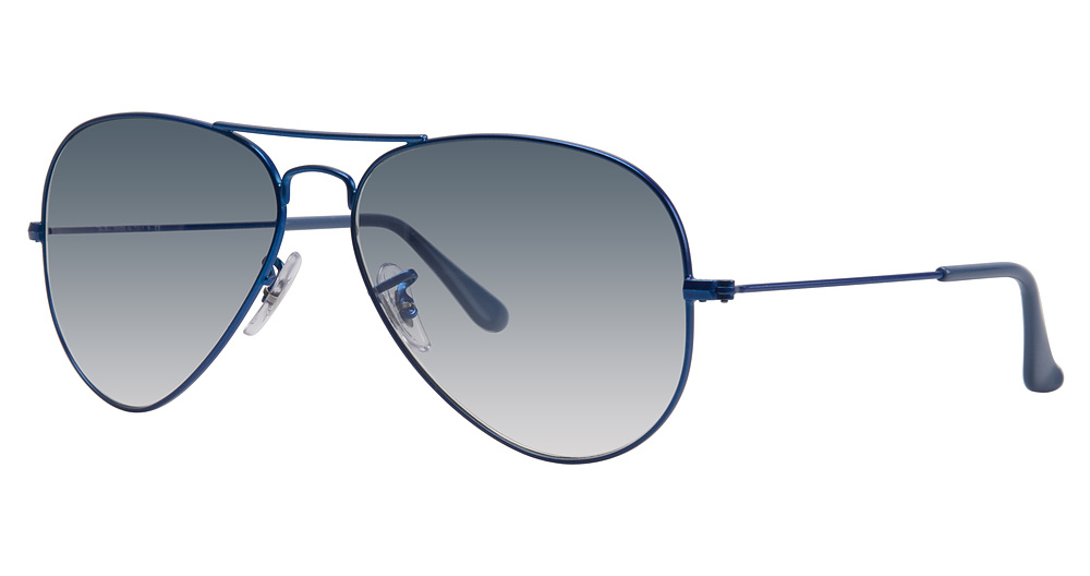 Ray-Ban RB3025 AVIATOR LARGE METAL sunglasses in Black/Crystal Gradient Light Blue