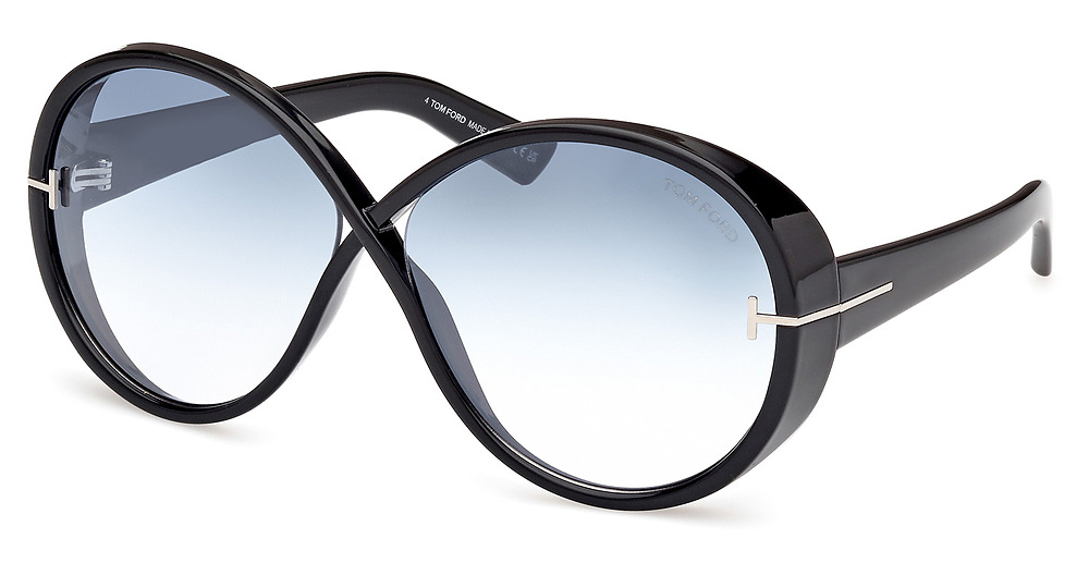 shiny black / blue mirror