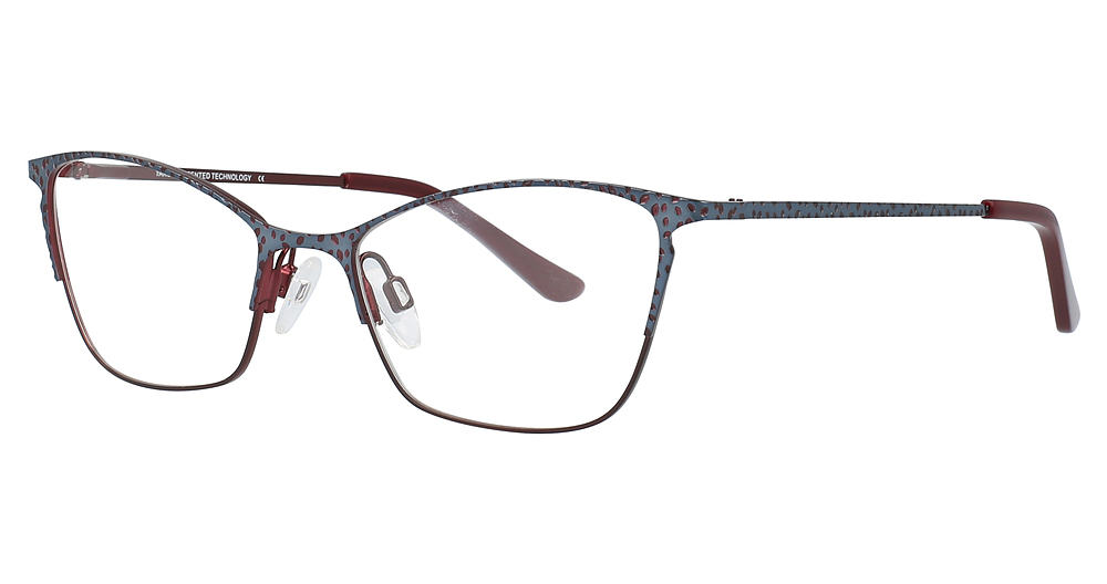 Satin Dark Red & Steel Blue