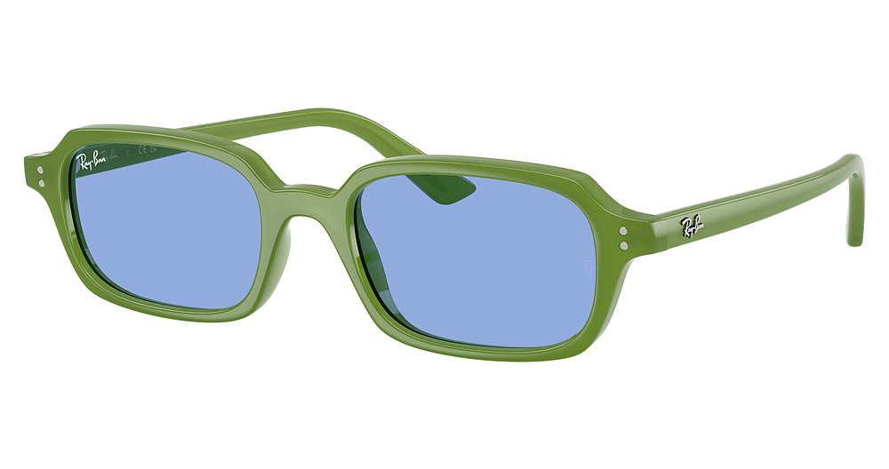 Ray-Ban RB4455F ZURI round sunglasses in Cloudy Jungle Green/Blue
