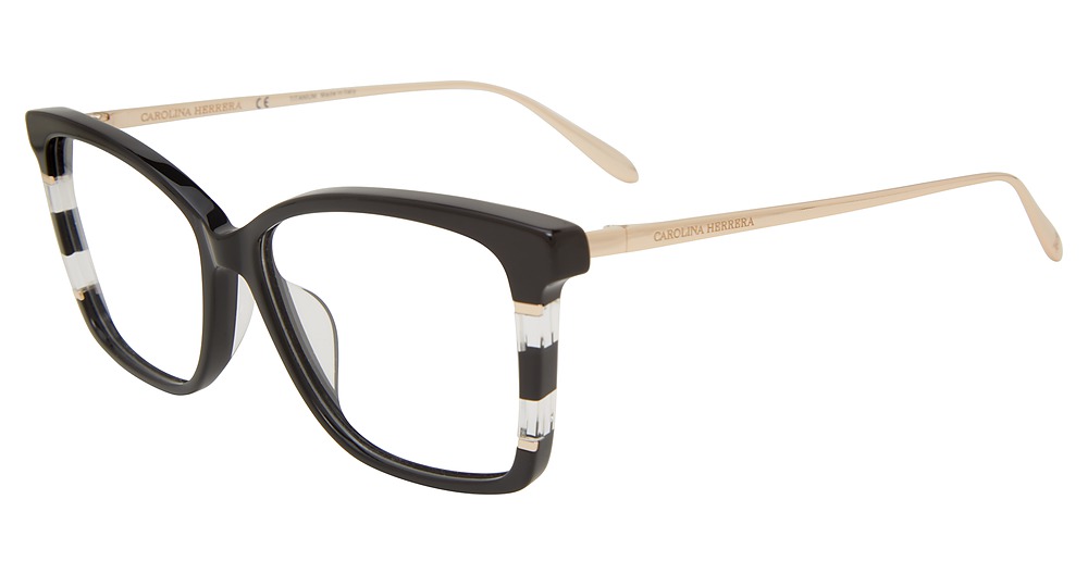 Carolina Herrera VHN630M square eyeglasses in Black 0700