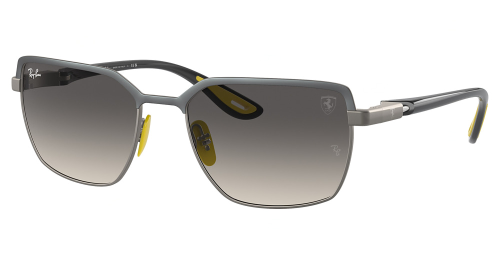 Ray-Ban RB3743M irregular sunglasses in Matte Grey on Matte Gunm/Grey Gradient